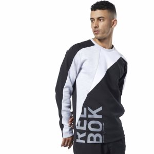 Reebok One Series Training Colorblock Sweatshirt Herren - Schwarz - DE 173-EBU